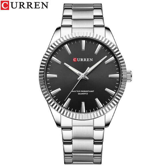 Wholesale Men's Business Fashion Quartz Watch Alloy Case Stainless Steel Strap Round Dial Luminous Calendar