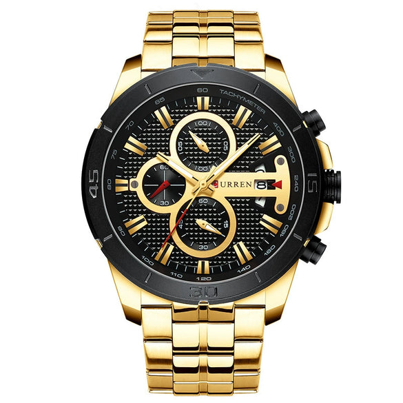 Wholesale Men's Business Fashion Waterproof Quartz Watch With Stainless Steel Band Round Dial Alloy Case And Mineral Reinforced Glass Mirror