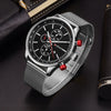 Wholesale Men's Business Stainless Steel Round Quartz Watch With Calendar And Mesh Strap