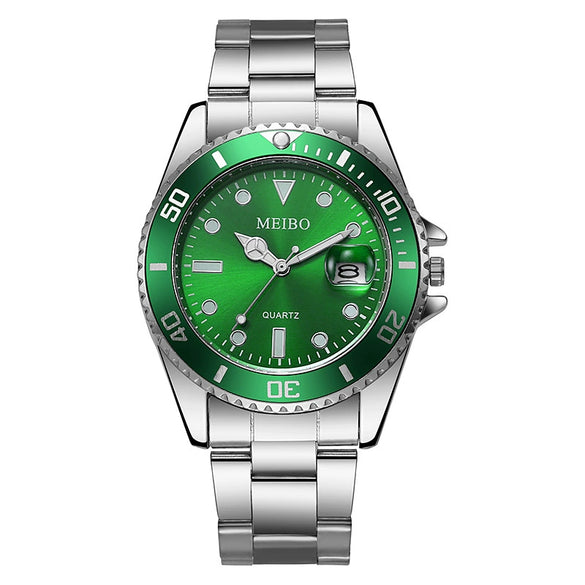 Wholesale Men's Business Steel Belt Quartz Watch With Calendar And Multi Function Round Dial