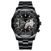 Wholesale Men's Business Style Alloy Case Stainless Steel Strap Round Dial Quartz Watch