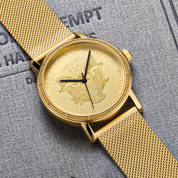 Wholesale Men's Business Style Ultrathin Quartz Watch Alloy Case Stainless Steel Strap Round Dial