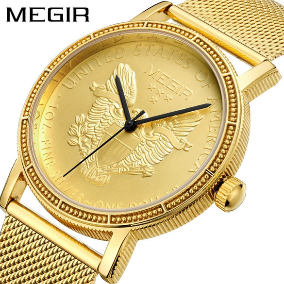 Wholesale Men's Business Style Ultrathin Quartz Watch Alloy Case Stainless Steel Strap Round Dial