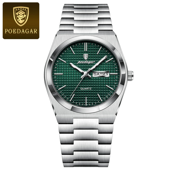 Wholesale Men's Business Style Waterproof Round Dial Quartz Watch With Alloy Case And Stainless Steel Strap