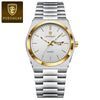 Wholesale Men's Business Style Waterproof Round Dial Quartz Watch With Alloy Case And Stainless Steel Strap