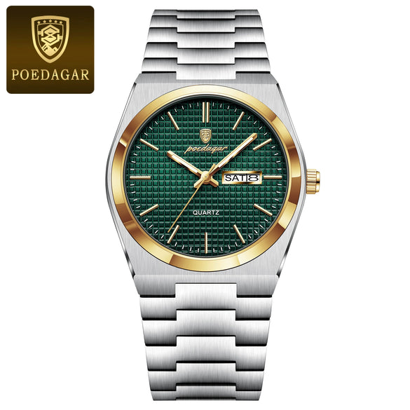 Wholesale Men's Business Style Waterproof Round Dial Quartz Watch With Alloy Case And Stainless Steel Strap