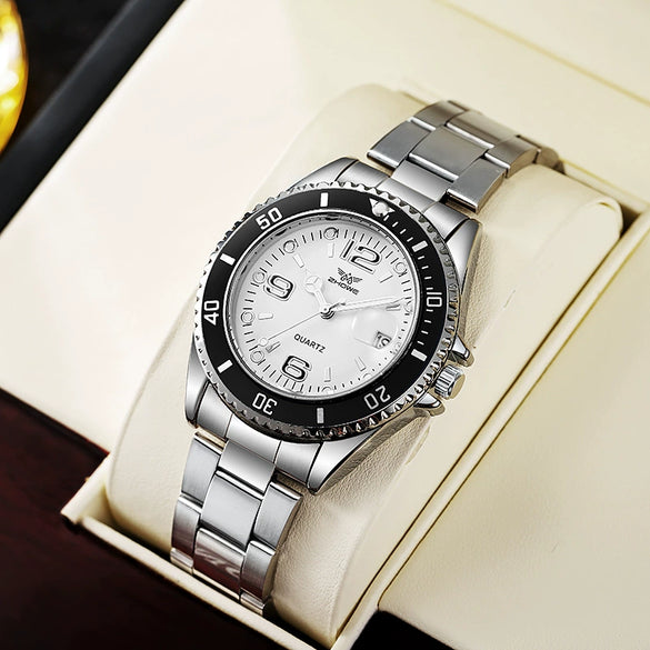 Wholesale Men's Business Watch Alloy Material Round Shape Simple Design Luminous