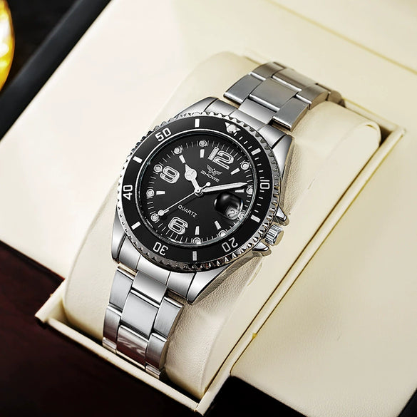 Wholesale Men's Business Watch Alloy Material Round Shape Simple Design Luminous