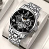 Wholesale Men's Casual Hollow Fashion Calendar Quartz Watch With Alloy Case And Stainless Steel Band