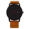 Wholesale Men's Casual Quartz Watch With Round Dial Alloy Case Imitation Leather Strap And Stainless Steel Buckle