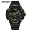 Wholesale Men's Casual Sports Fashion Digital Watch Abs Case Tpu Strap Acrylic Mirror Round Dial