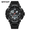 Wholesale Men's Casual Sports Fashion Digital Watch Abs Case Tpu Strap Acrylic Mirror Round Dial
