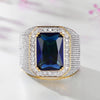 Wholesale Men's Copper Ring Inlaid Zircon Geometric Style