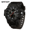 Wholesale Men's Digital Watch Tpu Strap Abs Case Round Dial Highend Fashionable Dual Display Multifunctional Outdoor Sports Waterproof