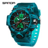 Wholesale Men's Digital Watch Tpu Strap Abs Case Round Dial Highend Fashionable Dual Display Multifunctional Outdoor Sports Waterproof