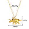 Wholesale Men's Dinosaur Series Pendant Necklace Stainless Steel Hiphop Style Electroplated Jewelry