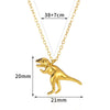Wholesale Men's Dinosaur Series Pendant Necklace Stainless Steel Hiphop Style Electroplated Jewelry
