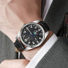 Wholesale Men's Fashion Belt Quartz Watch With Alloy Case Pu Leather Strap Stainless Steel Buckle And Round Dial