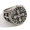 Wholesale Men's Fashion Geometric Stainless Steel 18K Gold Plated Ring With Letter And Number Patterns