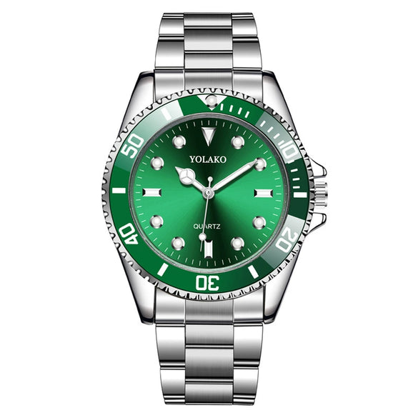 Wholesale Men's Fashion Metal Case Stainless Steel Strap Round Dial Quartz Watch