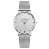 Wholesale Men's Fashion Quartz Watch Metal Milan Mesh Belt Round Dial