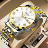 Wholesale Men's Fashion Quartz Watch Steel Case And Strap Round Dial Mineral Strengthened Glass Mirror