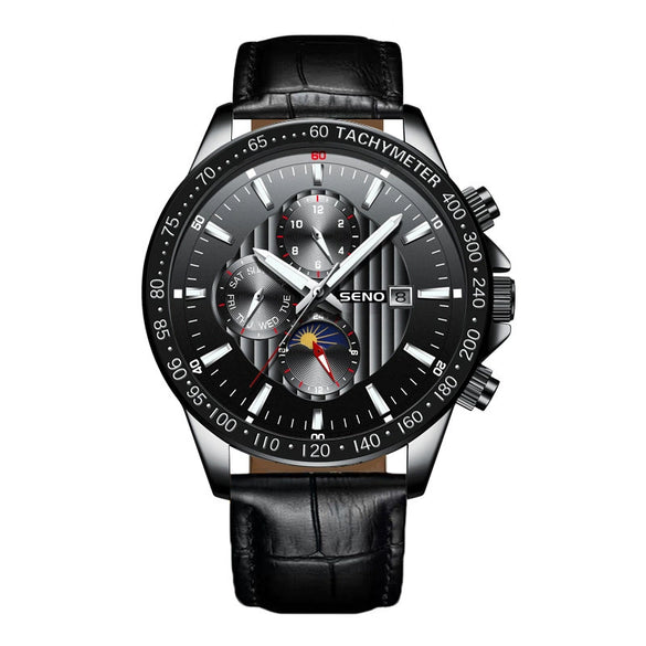 Wholesale Men's Fashion Quartz Watches With Luminous Calendar Waterproof Round Dial Alloy Case And Strap Stainless Steel Clasp Coated Glass Mirror Printed Logo Spiral Crown