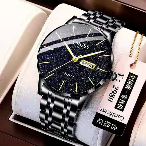 Wholesale Men's Fashion Watch Alloy Case And Strap Round Dial Mineral Strengthened Glass Mirror Quartz Movement Waterproof Calendar