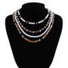 Wholesale Men's Handmade Wooden Beads Hip Hop Style Clavicle Necklace