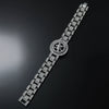 Wholesale Men's Hip Hop Alloy Watch With Turning Cross Geometric Pattern And Diamond Design