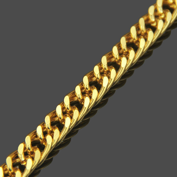 Wholesale Men's Hip Hop Fashion Iron Bracelet With Geometric Pattern And 18K Gold Plated