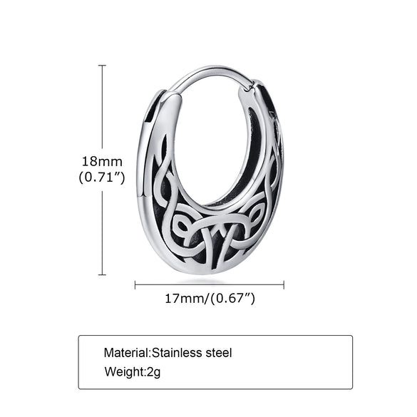 Wholesale Men's Hip Hop Style Stainless Steel Geometric Earrings