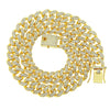 Wholesale Men's Hiphop Alloy Cuban Chain Necklace With Diamond Design