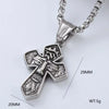 Wholesale Men's Jewelry Retro Flame Cross Animal Zodiac Geometric Stainless Steel Electroplated Pendant