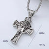 Wholesale Men's Jewelry Retro Flame Cross Animal Zodiac Geometric Stainless Steel Electroplated Pendant