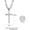 Wholesale Men's Jewelry Stainless Steel And Titanium Steel Geometric Cross Pendant Cuban Chain Necklace With Polish Design
