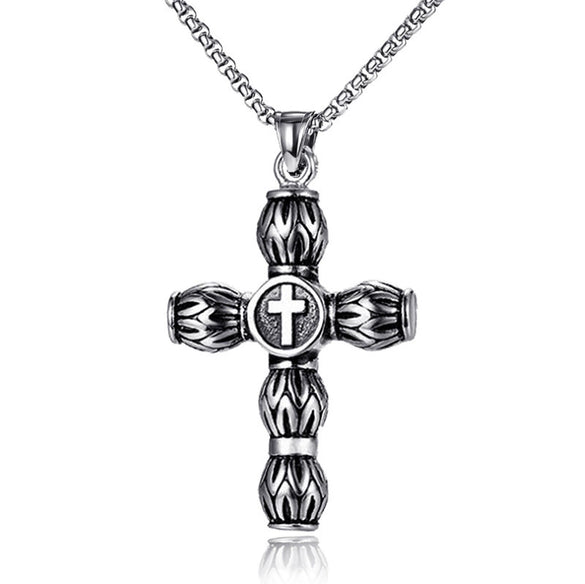 Wholesale Men's Jewelry Viking Style Stainless Steel Goat Head Thor's Hammer Necklace Pendant With Electroplating