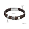 Wholesale Men's Leather Magnet Buckle Woven Bracelet Handmade Bohemian Geometric Style