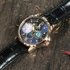 Wholesale Men's Leisure Fully Automatic Mechanical Watch With Round Dial Alloy Case Genuine Leather Strap Stainless Steel Pin Buckle And Mineral Reinforced Glass Mirror