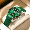 Wholesale Men's Luxury Fashion Waterproof Luminous Quartz Watch Alloy Case Silicone Strap Round Dial