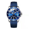 Wholesale Men's Luxury Fashion Waterproof Luminous Quartz Watch Alloy Case Silicone Strap Round Dial