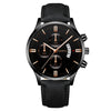 Wholesale Men's Metal Case Leather Strap Quartz Watch With Round Dial And Fashion Style
