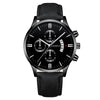 Wholesale Men's Metal Case Leather Strap Quartz Watch With Round Dial And Fashion Style