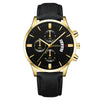 Wholesale Men's Metal Case Leather Strap Quartz Watch With Round Dial And Fashion Style