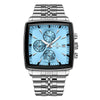 Wholesale Men's Multifunction Chronograph Waterproof Calendar Watch With Solid Stainless Steel Band Rectangular Dial And Mineral Reinforced Glass Mirror