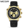 Wholesale Men's Multifunctional Ultrathin Business Style Silicone Band Alloy Case Round Waterproof Luminous Calendar Watch