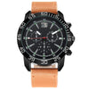 Wholesale Men's Outdoor Multifunctional Sports Quartz Watch Alloy Case Imitation Leather Strap Round Dial