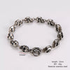Wholesale Men's Punk Geometric Stainless Steel Electroplated Skull Head Bracelet