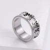 Wholesale Men's Pure Handmade Geometric Rotatable Gear Ring Made Of Titanium Steel
