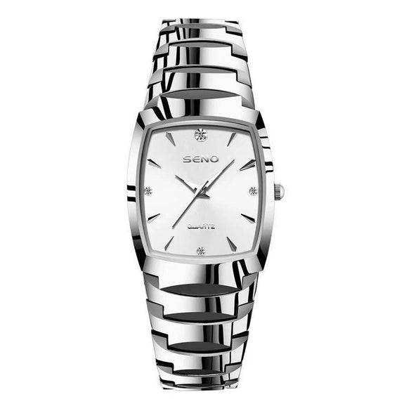 Wholesale Men's Quartz Watch Retro Fashionable With Alloy Case Strap Rose Gold Buckle Mineral Reinforced Glass Mirror Square Dial